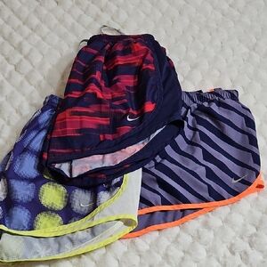 Nike Women's Colorful Athletic Shorts Trio, Size Medium